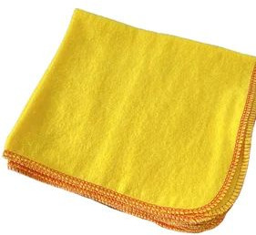 Plain Yellow Cotton Table Duster, Shape : Rectangular