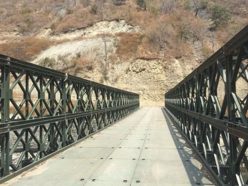 Coated Galvanized Iron Bailey Suspension Bridge, Structure Type : Prefabricated