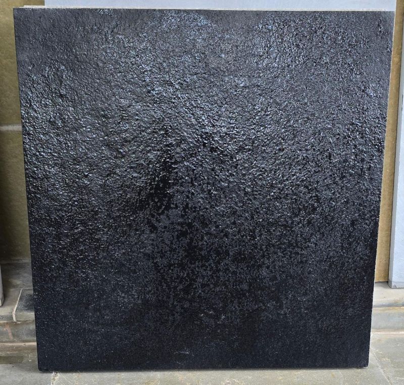 Black Leather Chemical Finish Stone For Flooring