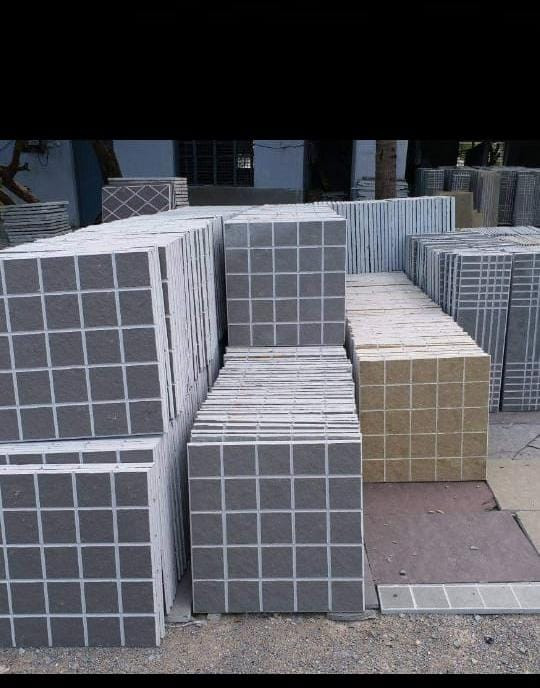 Parking Grey Tiles for Construction