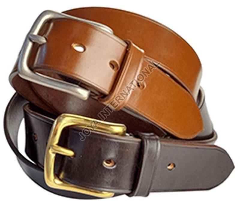 Joya International Polished Cow Hide Classic Leather Belt, Buckle Material : Alloy