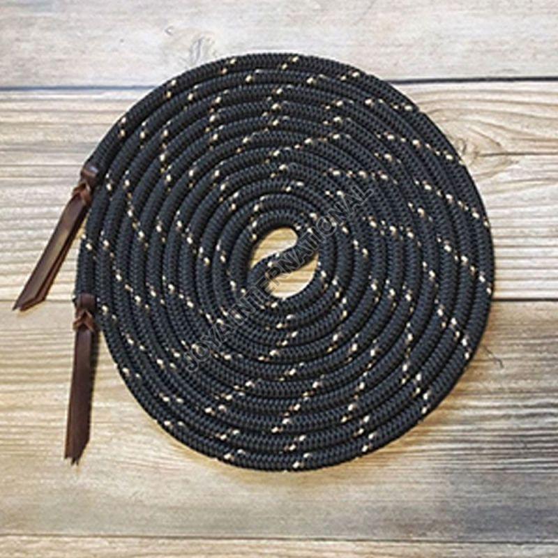 Black Polyster Mecate Horse Reins, for Lead An Animal