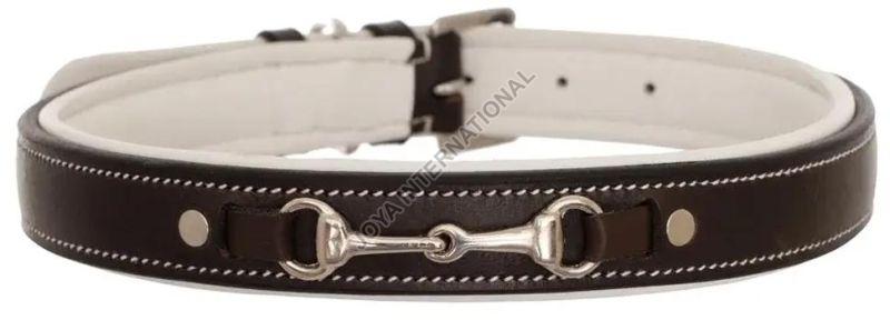 Snaffle Padded Leather Dog Collar for Animals Use