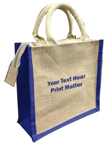 Printed Customize Jute Bag, Shape : Rectangular