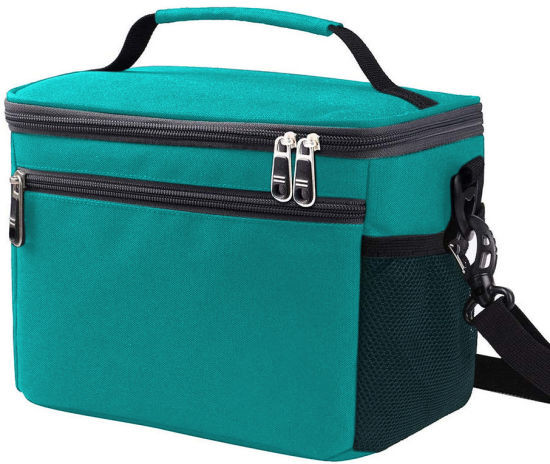 Polyester Insulated Lunch Bag, Color : Green