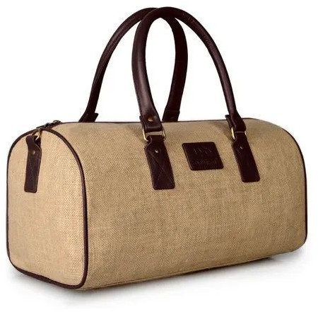 Plain Jute Duffle Bag, Closure Type : Zip