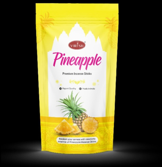 125 gm Viresh Pineapple Agarbatti, Packaging Type : Zipper Packet