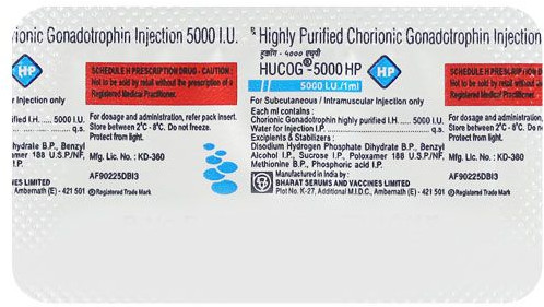 HUCOG 5000 HP Injection, Medicine Type : Allopathic