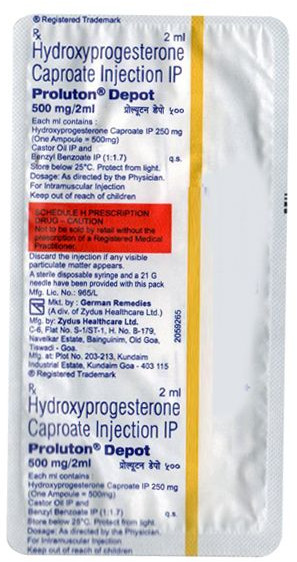 Proluton Depot 500mg/2ml Injection, Medicine Type : Allopathic