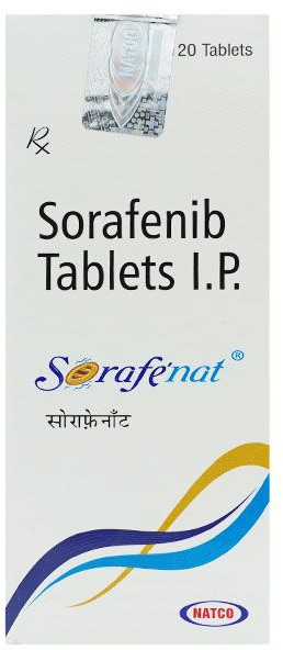 Sorafenat 200mg Tablets for Kidney Cancer, Thyroid Cancer