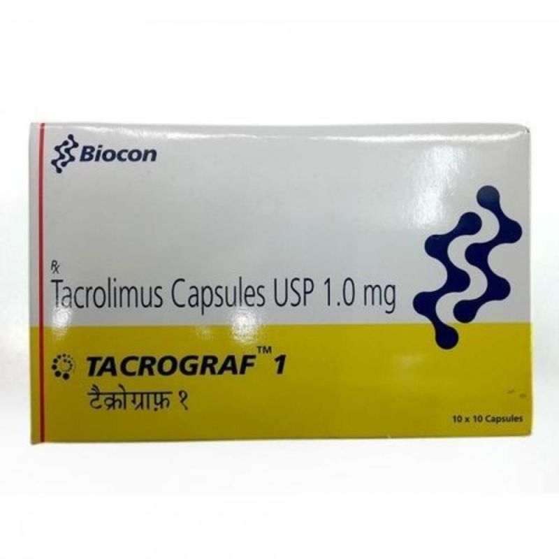 Tacrograf 1mg Capsules, Packaging Size : 10X10 Pack