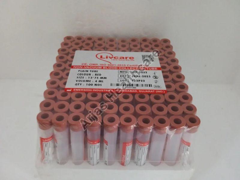 Livcare Double Cap Clot Activator Tube for Laboratory