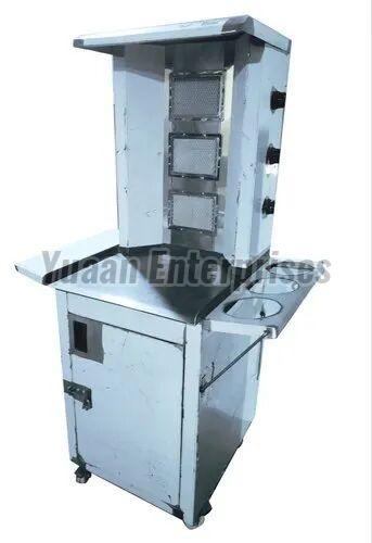3 Burner Gas Shawarma Machine for Commercial Kitchens