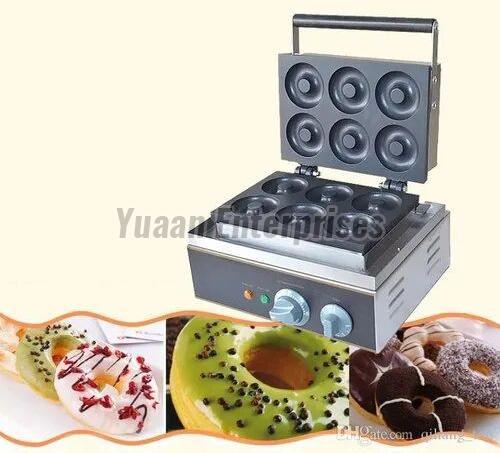YUAAN Electric Stainless Steel Donut Waffle Maker, Design Type : Standard