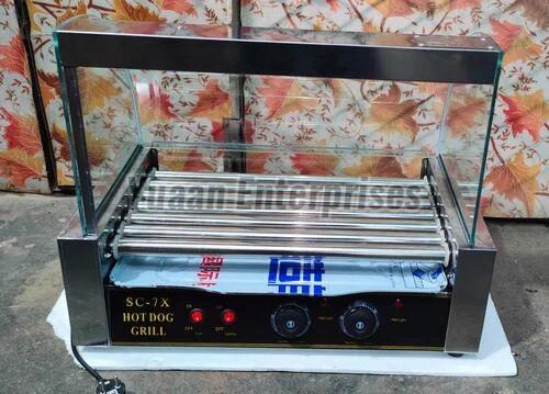 YUAAN Polished Stainless Steel Hot Dog Roller Griller for Restaurant