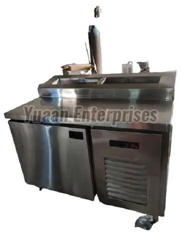 YUAAN Electric Stainless Steel Pizza Makeline Machine, Voltage : 220V