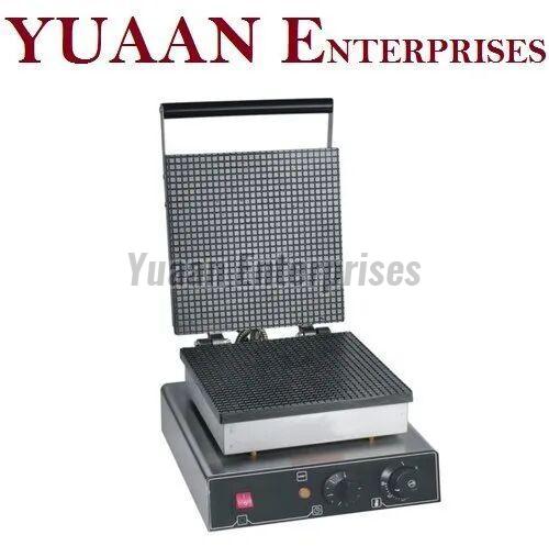 YUAAN Electric Stainless Steel Square Waffle Cone Maker, Voltage : 220V