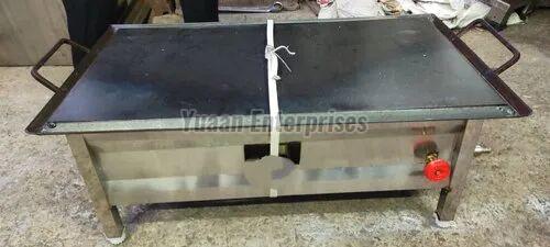 Manual Fuel Stainless Steel Yuaan Table Top Dosa Bhatti for Hotel, Restaurant