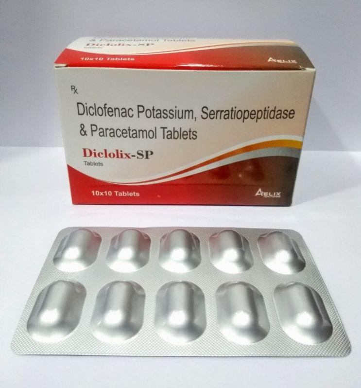 Diclofenac Sodium Paracetamol And Serratiopeptidase Tablets