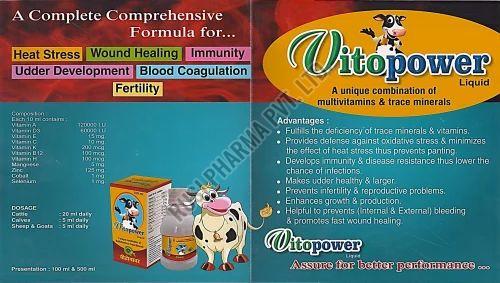 Vitopower Cattle Feed Supplement, Form : Liquid