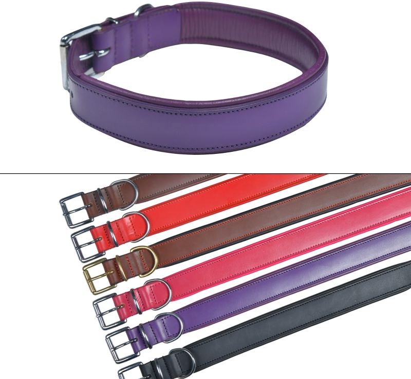 Plain designer leather dog collars, Buckle Material : Stainless Steel