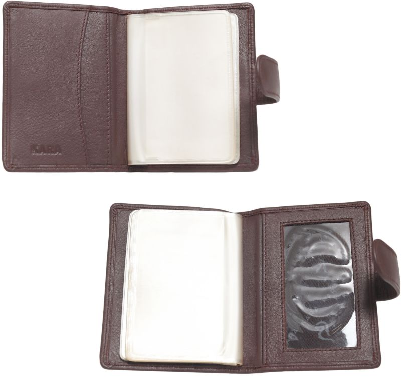 Kara Tan Unisex Genuine Leather Credit Debit Card Holder