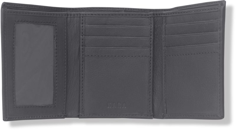 Kara Brown Trifold Leather Wallet For Men