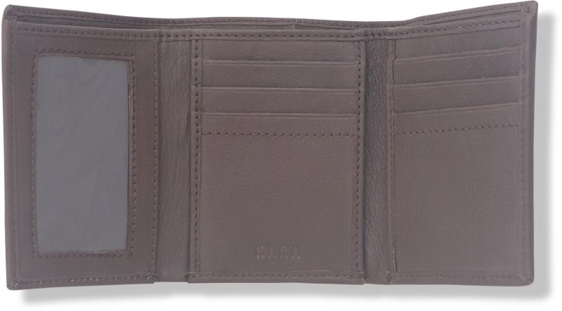 Kara Tan Trifold Leather Wallet For Men