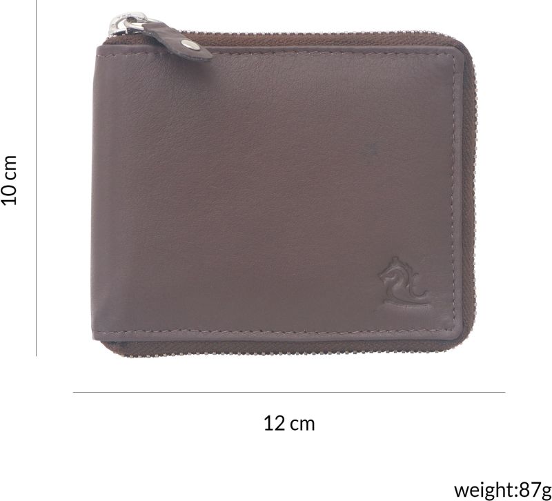 Kara Tan Men Bifold Zipper Closing Wallet