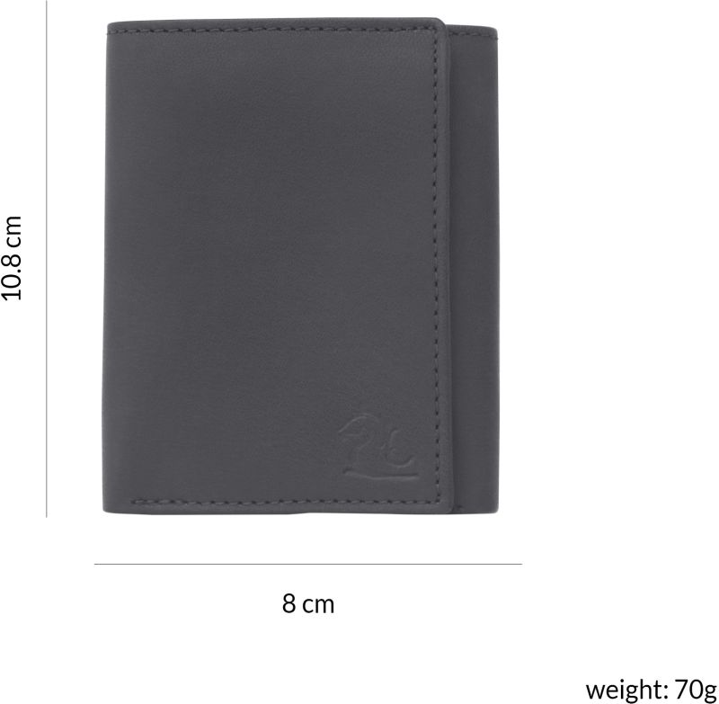 Kara Brown Trifold Leather Wallet For Men