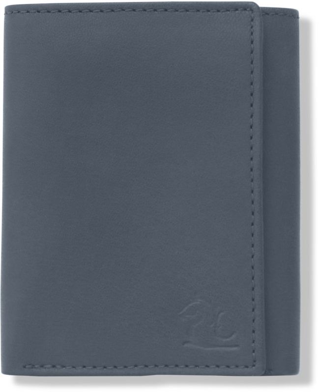 Kara Blue Trifold Leather Wallet For Men