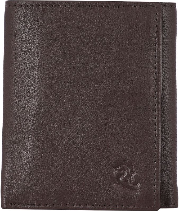 Kara Men\'s Tan Trifold Leather Wallet