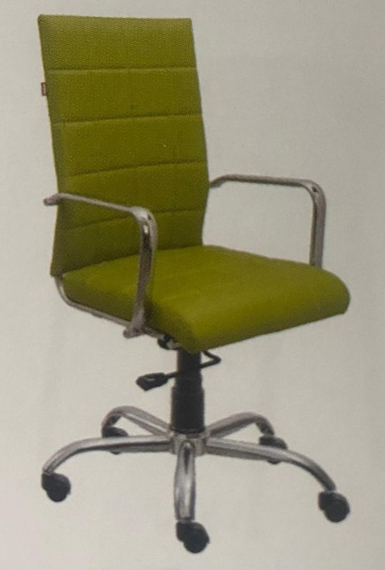 Polished Stainless Steel office chairs, Color : Black