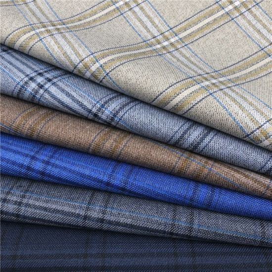 Polyester Silk Checked Suiting Fabric, Technics : Machine Made