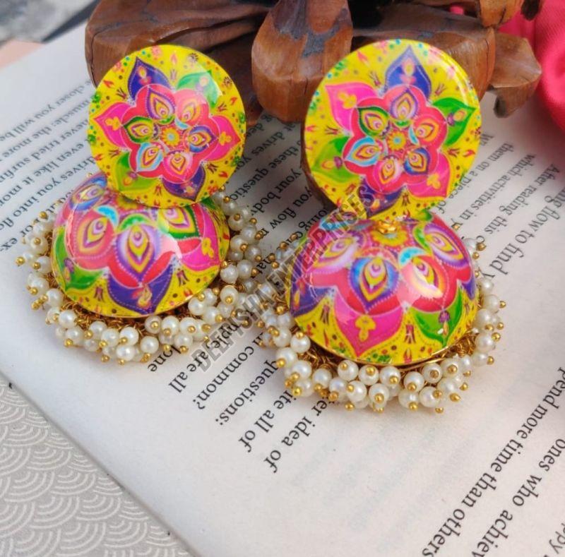 Meenakari Jhumka Earrings