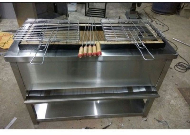 SS Barbecue Charcoal Or Gas Operated