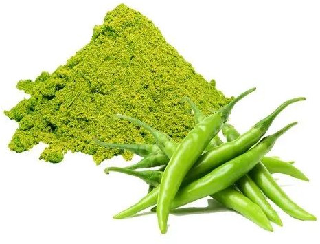 Organic Dehydrated Green Chilli Powder for Cooking