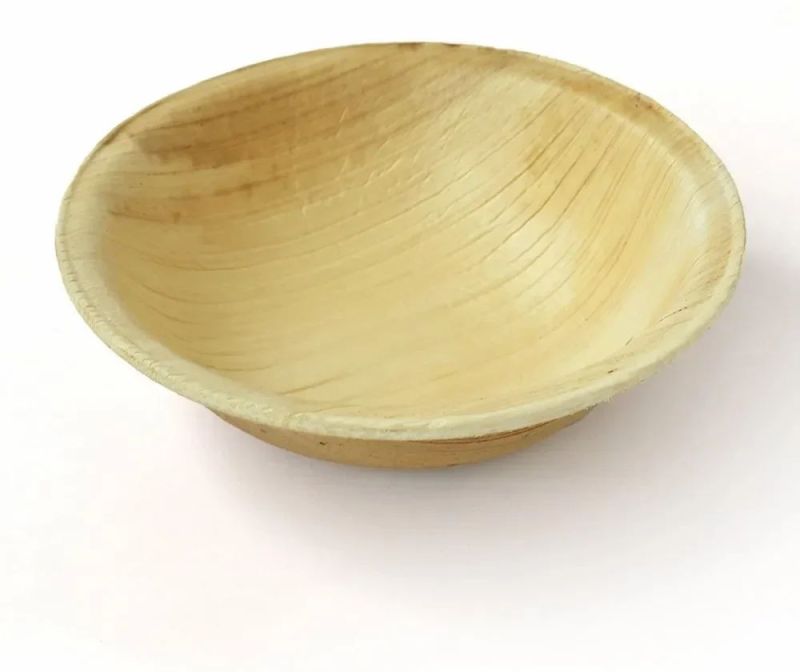 4 Inch Round Areca Leaf Bowl for Serving Food