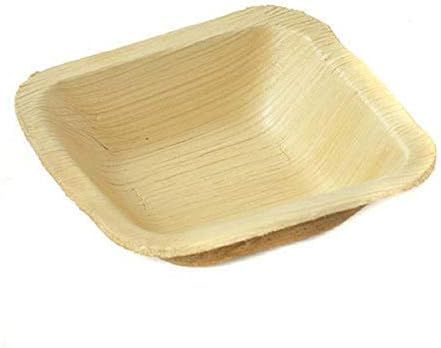 4 Inch Square Areca Leaf Bowl for Serving Food