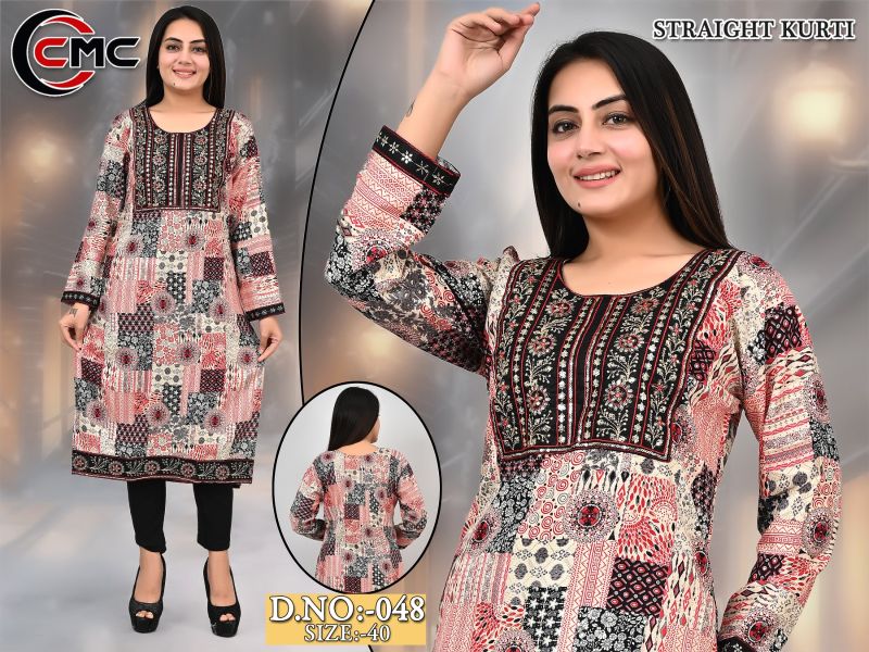 Rayon Foil Print Kurti