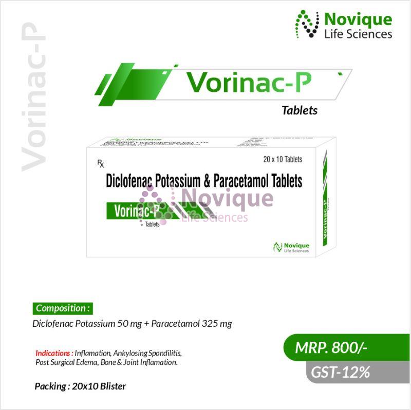 Diclofenac Potassium and Paracetamol Tablets