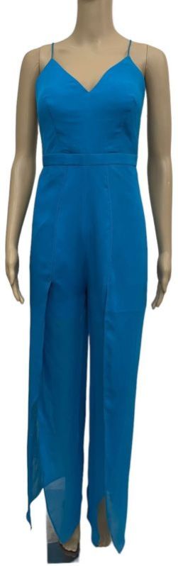 Ladies V Neck Wide Leg Jumpsuit