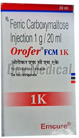 Orofer Fcm 1k Injection, Packaging Size : 20ml