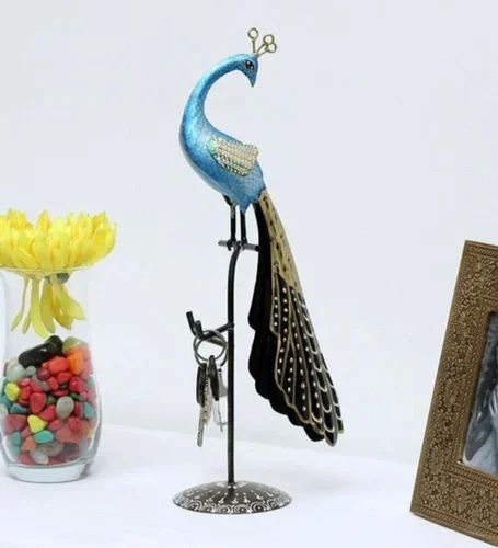 Metal Peacock Key Holder