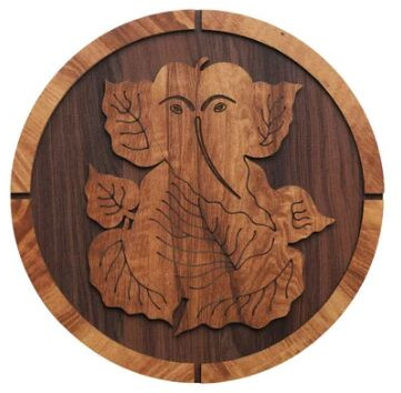 Wooden Ganesha Wall Decor