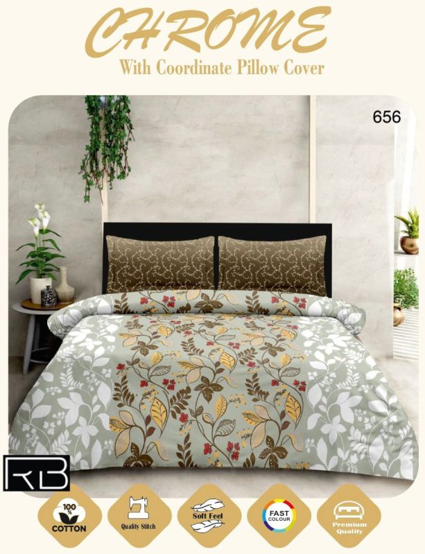 King Size Printed Cotton Bed Sheet