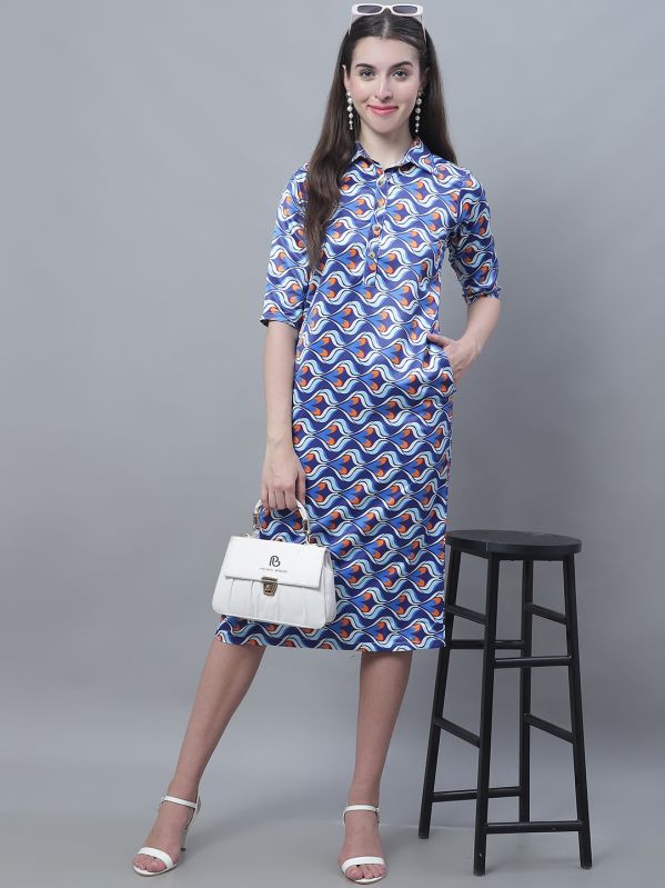 Ladies Printed Sheath Dress