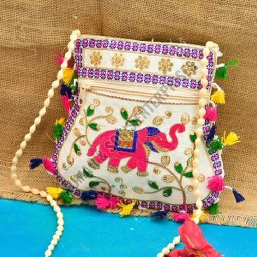 Cotton Embroidered Sling Bag