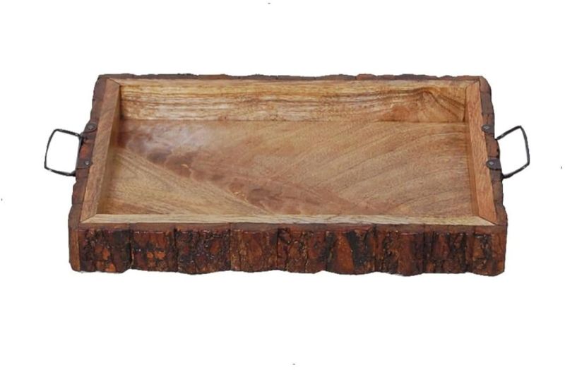 Rectangular Wooden Buckle Tray