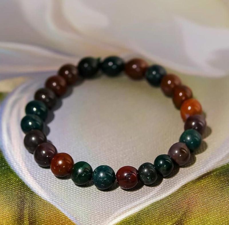 Blood Stone Beaded Bracelet